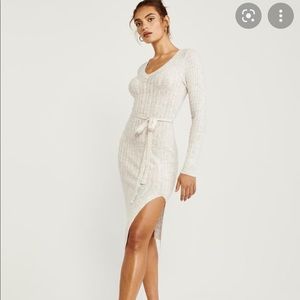 Abercrombie & Fitch knit belted midi sweater dress